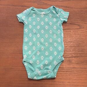 Carter's Teal Floral Bodysuit
